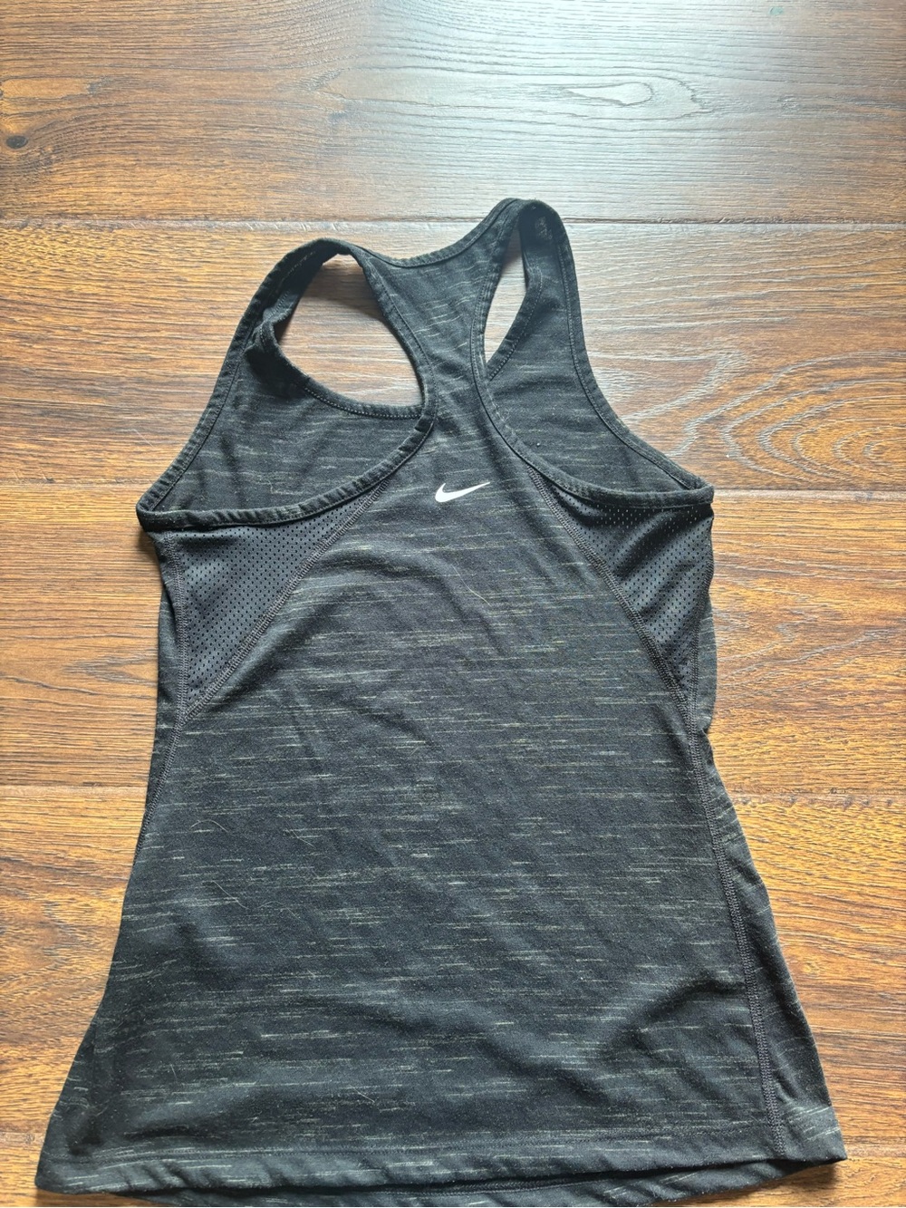 Nike Black Racerback Training Tank with White Swoosh